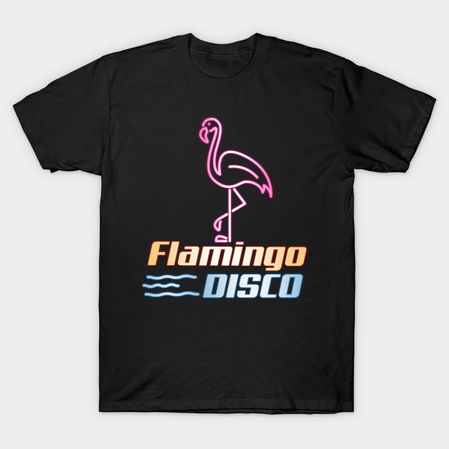 Flamingo Disco design graphic T-Shirt by SzarlottaDesigns